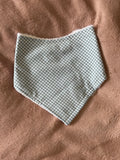 Baby Blue Gingham Bandana Style Bamboo Dribble Bib